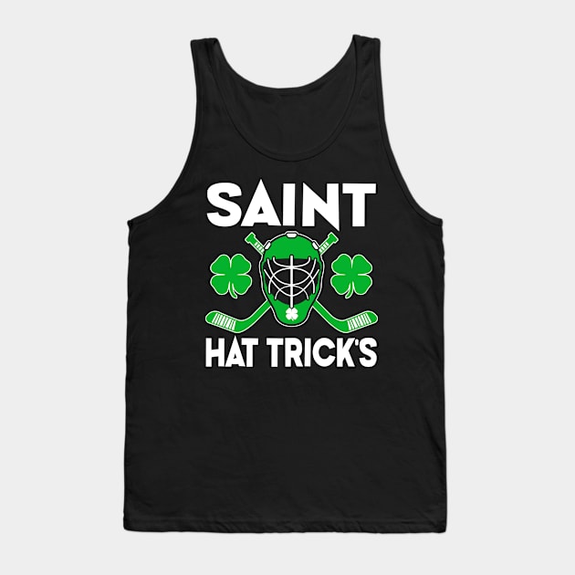 Saint Hat Trick's Hockey St Patricks Shamrock Tank Top by Tuyetle